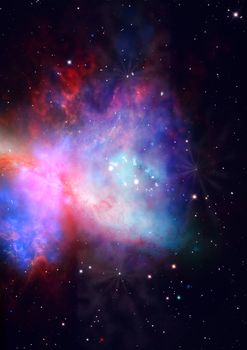 Far being shone nebula and star field against space. "Elements of this image furnished by NASA".
