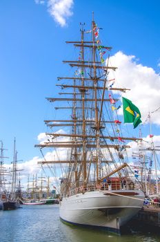 Vintage sailboat regatta in Helsinki. Finland.