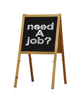 need a job drawing on chalkboard