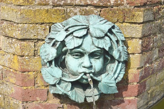 Water feature detail of face