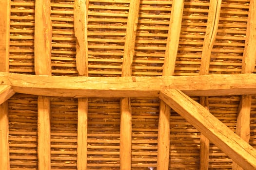 Inside of ancient wooden Roof