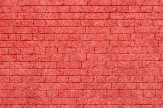 Abstract background, red wall of bricks woolen