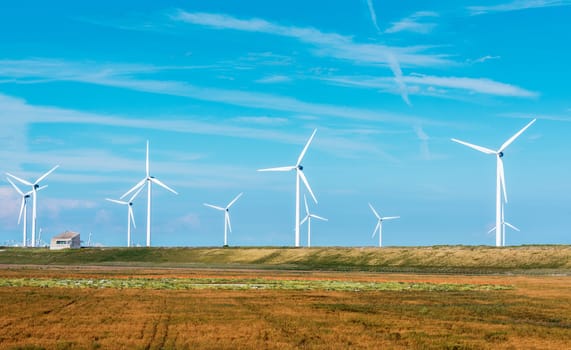 windmill on the maasvalkte industrial area in Holland