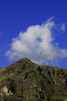 Caucasus mountains summertime. The Adyl-Su canyon travel