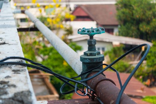 Rusty Water Pipe with Valve.