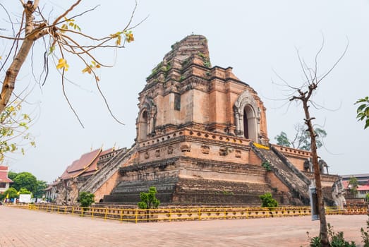 Pagoda of Wat Chedi Luang, Chiang Mai, Thailand.