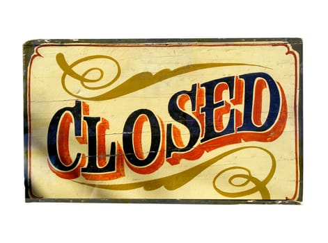 old closed sign