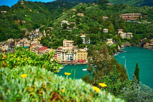 Portofino village on Ligurian coast in Italy
