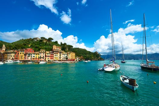 Portofino village on Ligurian coast in Italy