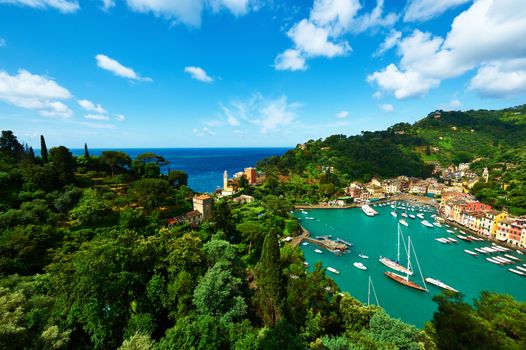 Portofino village on Ligurian coast in Italy