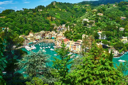 Portofino village on Ligurian coast in Italy