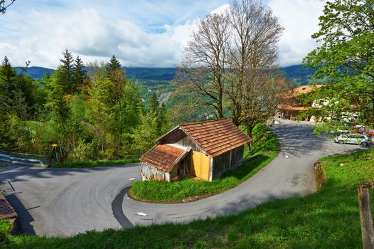 Swiss chalet near Reichenbach in Switzerland