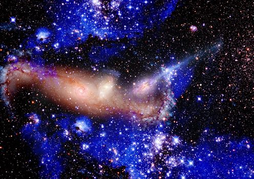 Far being shone nebula and star field against space. "Elements of this image furnished by NASA".