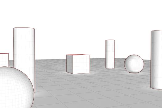 wireframe of standar objects