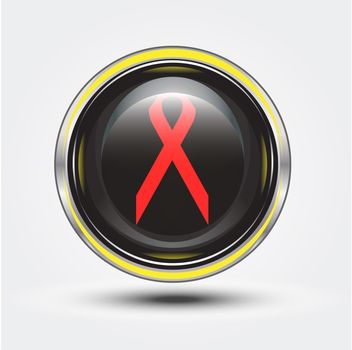 aids sign on yellow button
