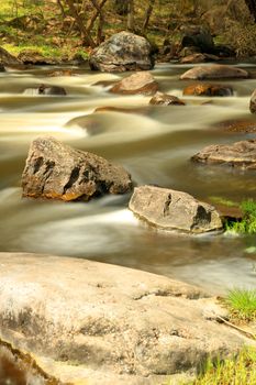 Waterfall on the River Mountain Tikich. Buki village, Ukraine
