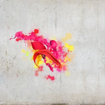 Background image with colorful splashes and drops