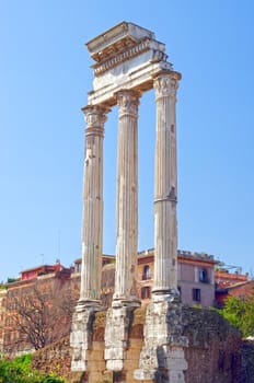 Temple of Castor and Pollux in the Roman Forum, Rome, Italy