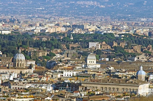 Rome cityscape from Saint Peter's dome, Vatican