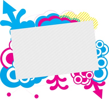 blank board with designing background