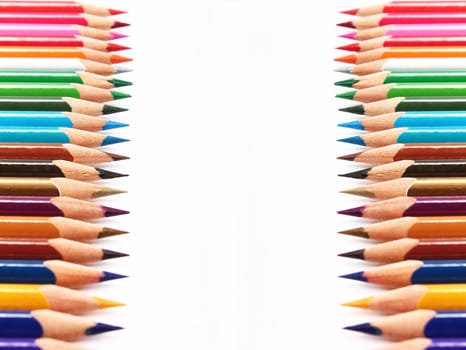 colorful pencil on two sides