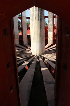 pillar framed by walls space