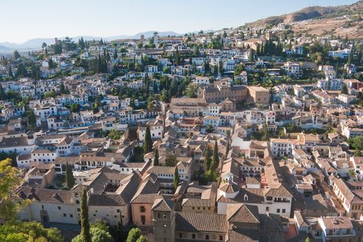 Spain. Granada. View from the Alhambra Palace