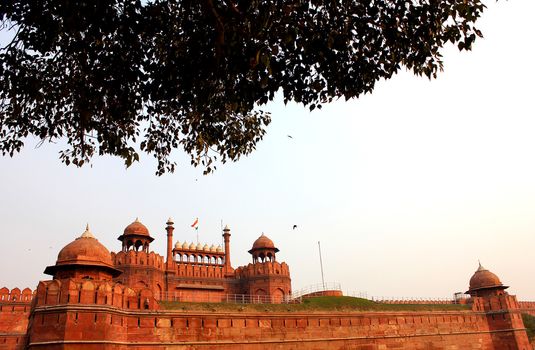 red fort with tree leaves