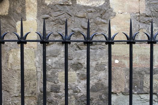 Ancient grid and wall in old city, Geneva, Switzerland