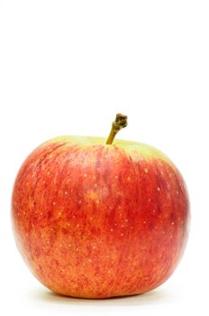Red Juicy Apple on white background for use as Background
