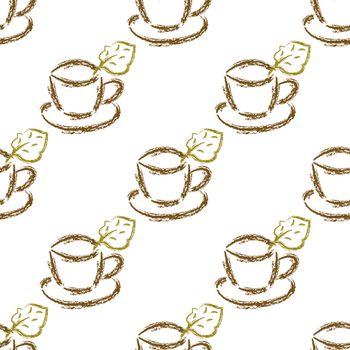 seamless pattern with cup of coffee