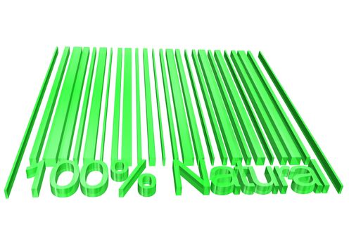 100  Natural barcodes isolated on white