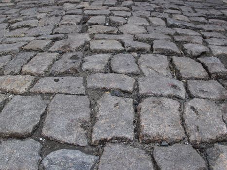 stone street as background for buildings