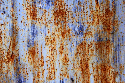 old metal wall background with rust