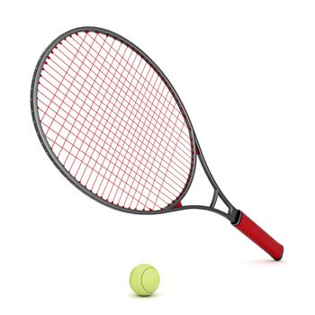 tennis equipment isolated on a white background
