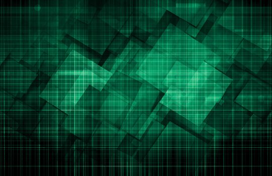 Digital Signal Technology Abstract as Pattern Art