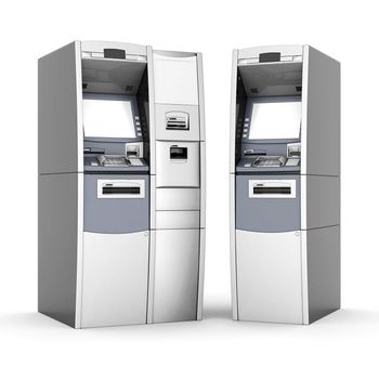 image of the new ATM on white background