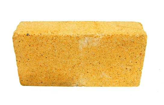 Firebrick on white background is insulated.One brick