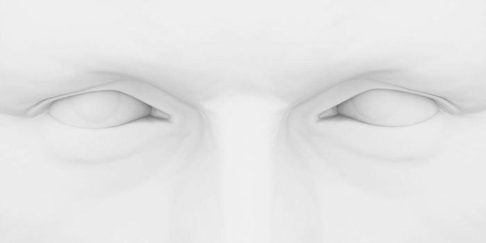 eyes on a gray background 3D