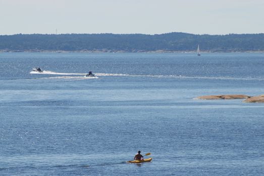 Summer day at Onsøy with view to Hvaler, Norway