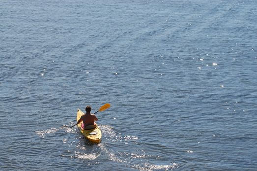 Kayaking, norwegian summer day