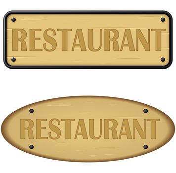 Wood panel of restaurant