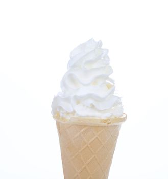 soft serve ice cream isolated on white background