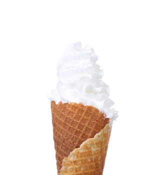 Soft serve ice cream isolated on white background