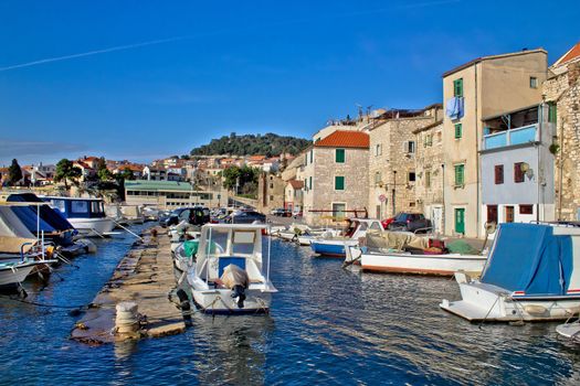 Town of Sibenik old fishermen harbor, Dalmatia, Croatia