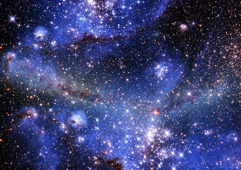 Far being shone nebula and star field against space. "Elements of this image furnished by NASA".