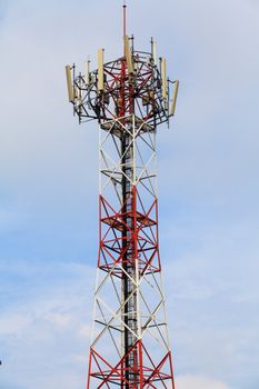 Communication Station with blue sky.