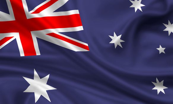 waving flag of australia