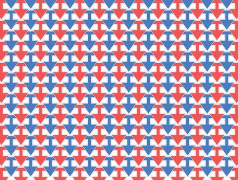 arrows red and blue pattern regularly spaced evenly