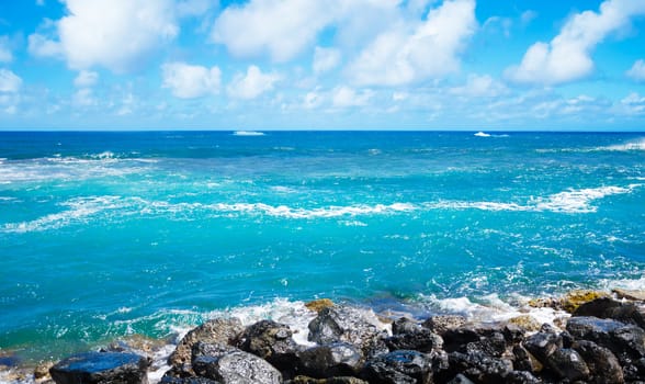 Beautiful Pacific Ocean's landscape in Hawaii, Kauai